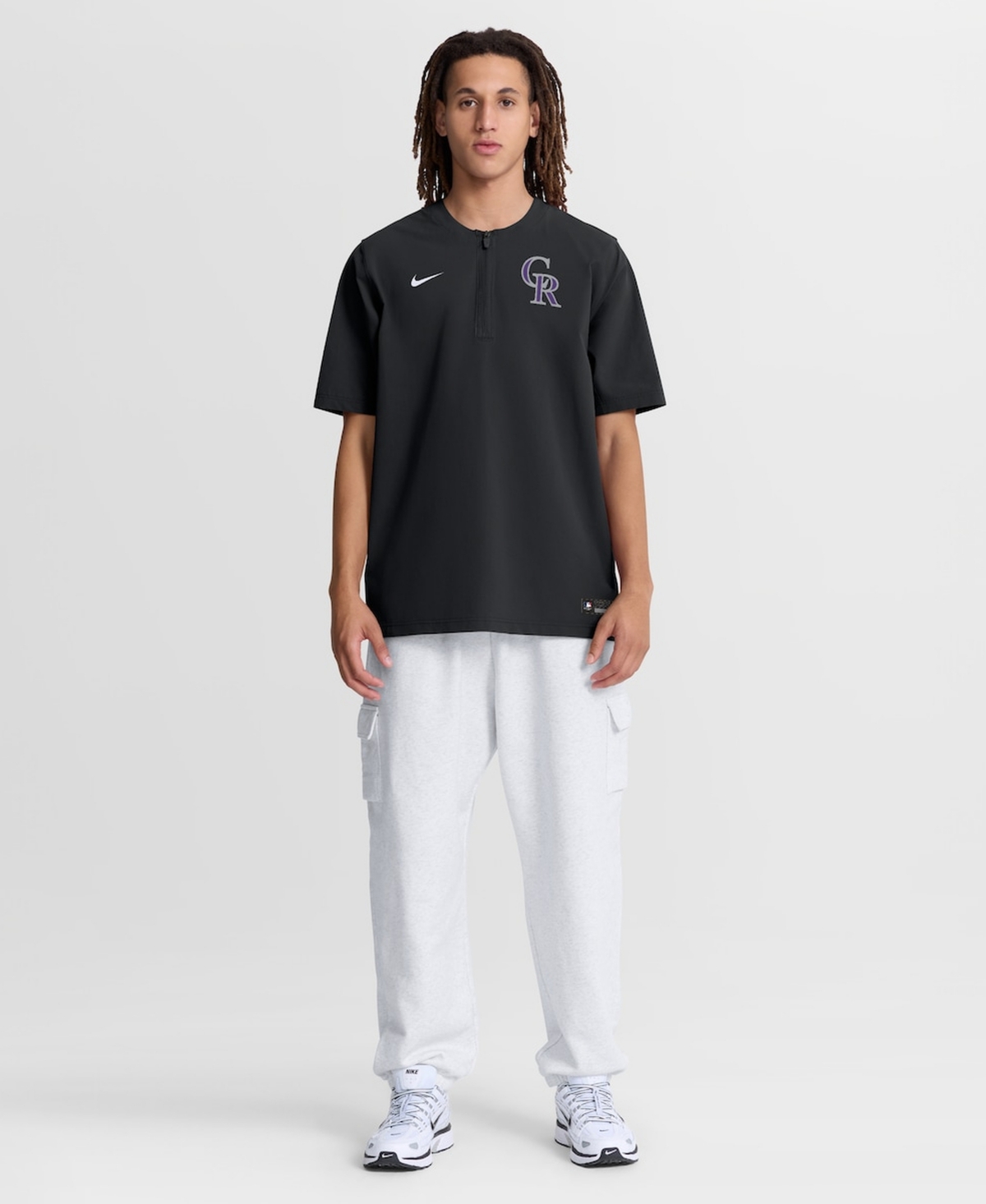 Nike Men's Black Colorado Rockies Authentic Collection Dri-fit Quarter-Zip T-Shirt