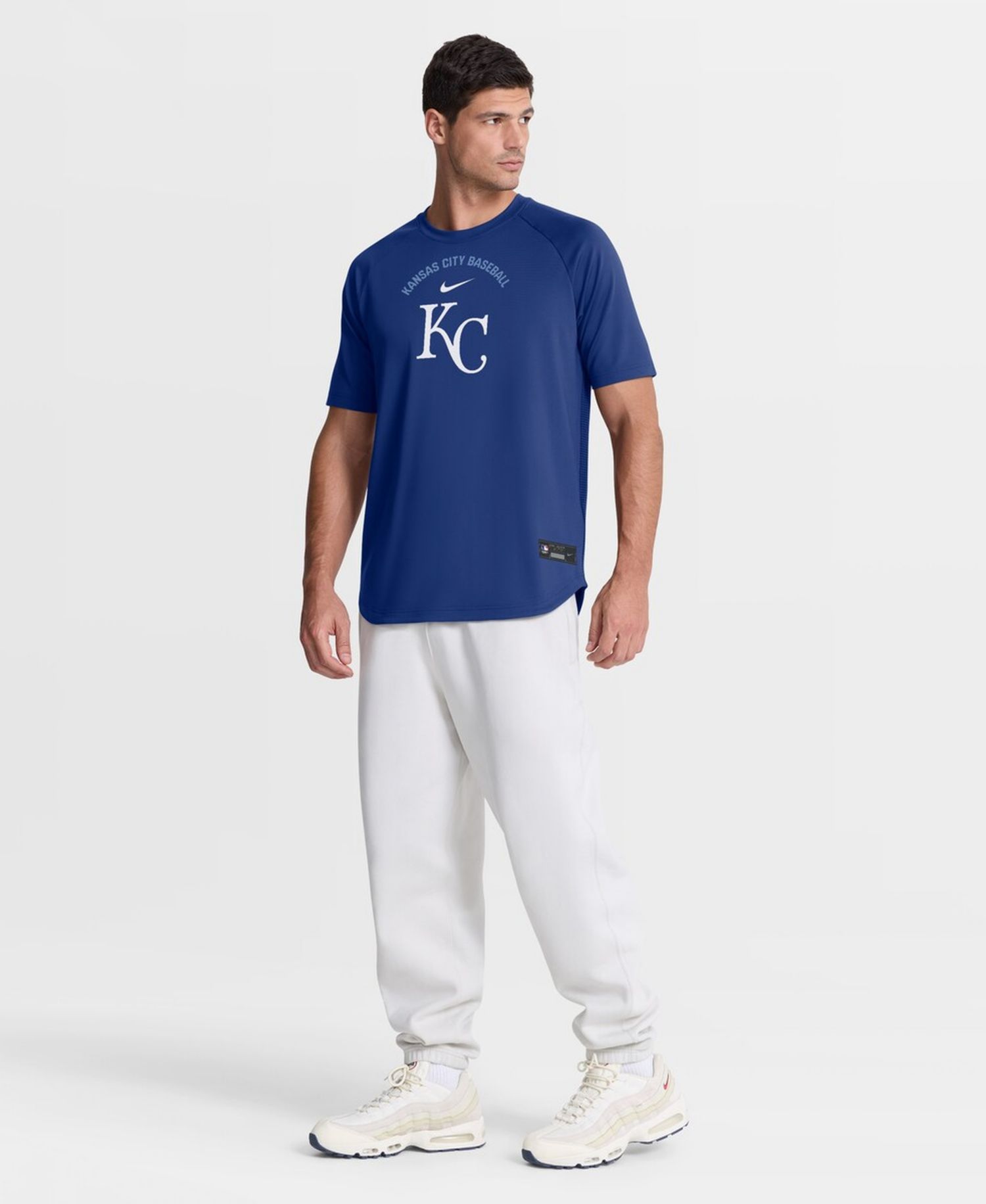 Men's Royal Kansas City Royals Authentic Collection Batting Practice Pre-Game Raglan Dri-FIT T-Shirt