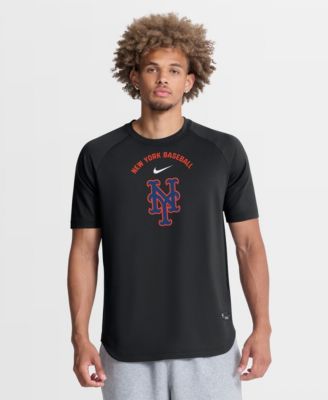 Men's Black New York Mets Authentic Collection Batting Practice Pre-Game Raglan Dri-FIT T-Shirt