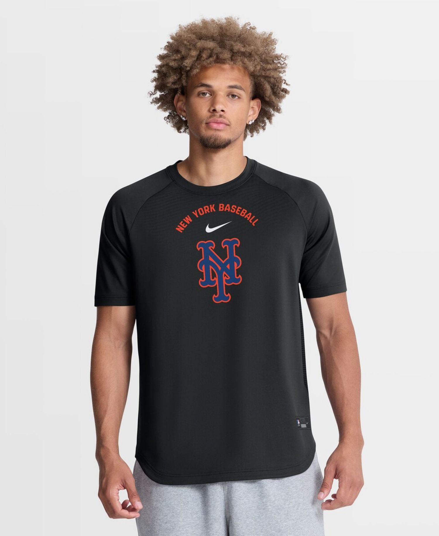 Men's Black New York Mets Authentic Collection Batting Practice Pre-Game Raglan Dri-FIT T-Shirt