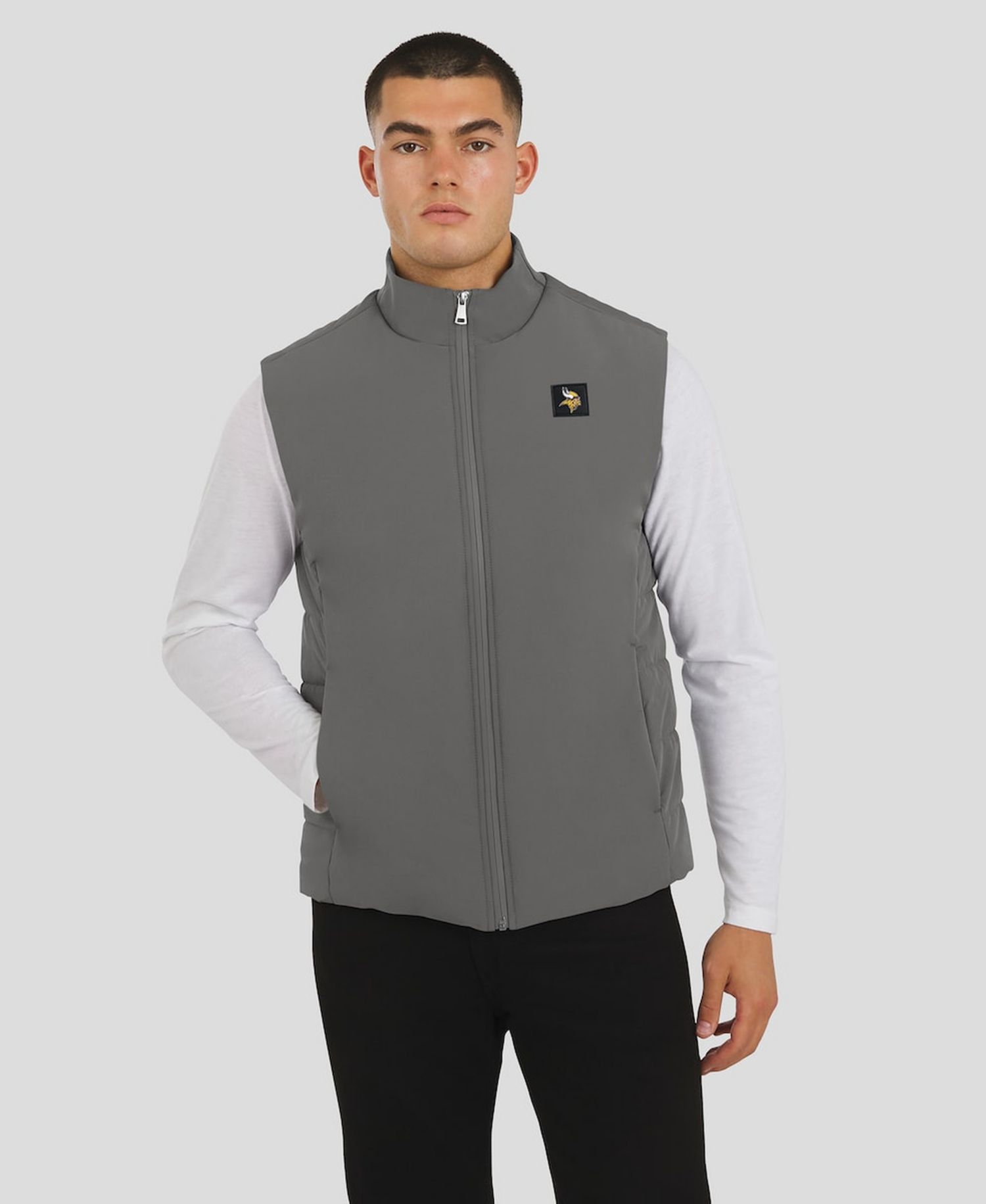 Men's Graphite Minnesota Vikings Front Office Full-Zip Vest