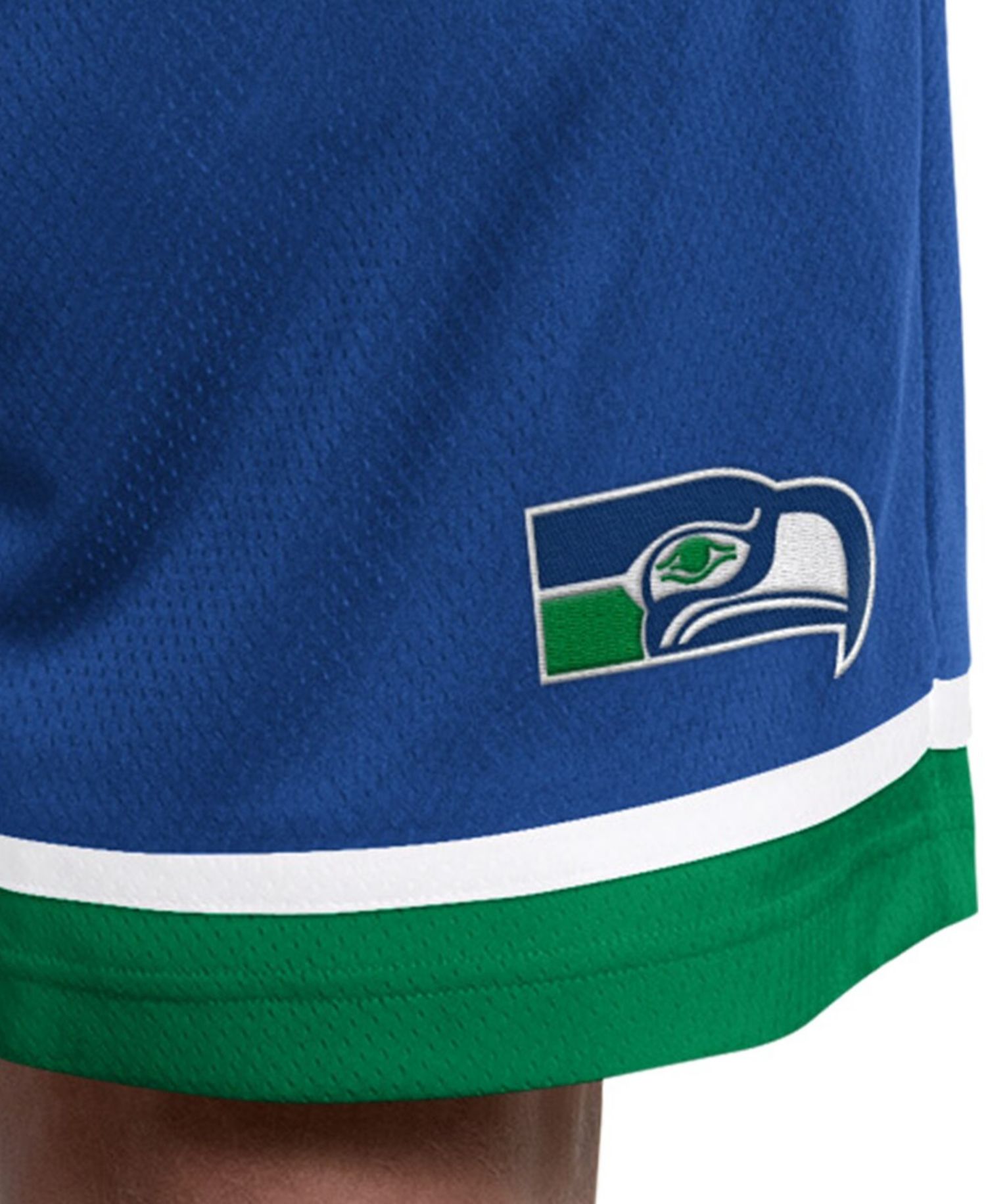 Men's Royal Seattle Seahawks Throwback Power Play Mesh Shorts