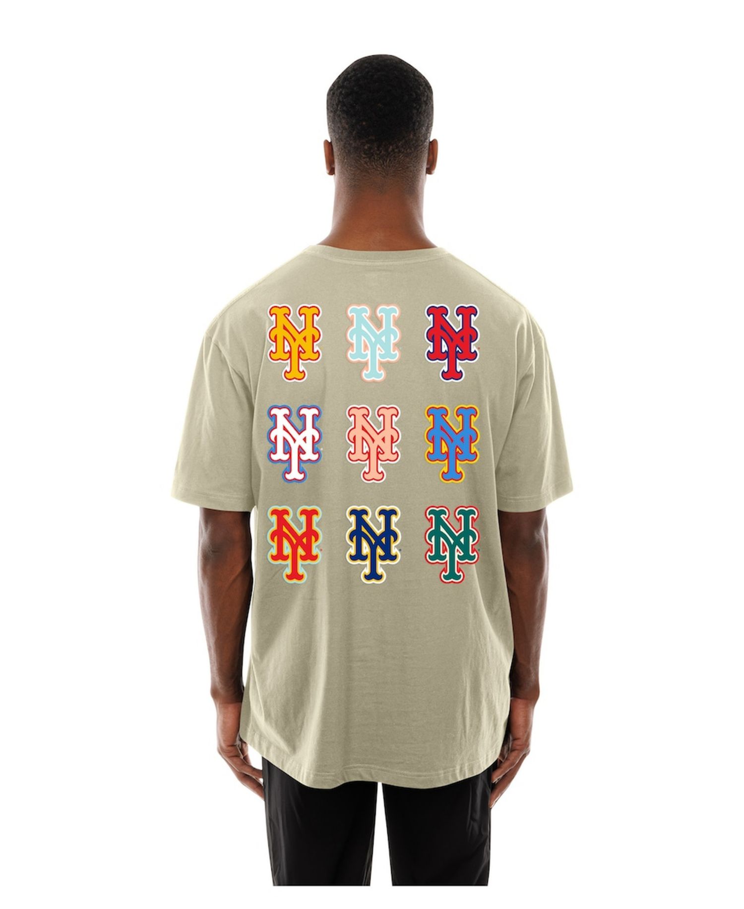 Men's Cream New York Mets Ransom Note Oversized T-Shirt