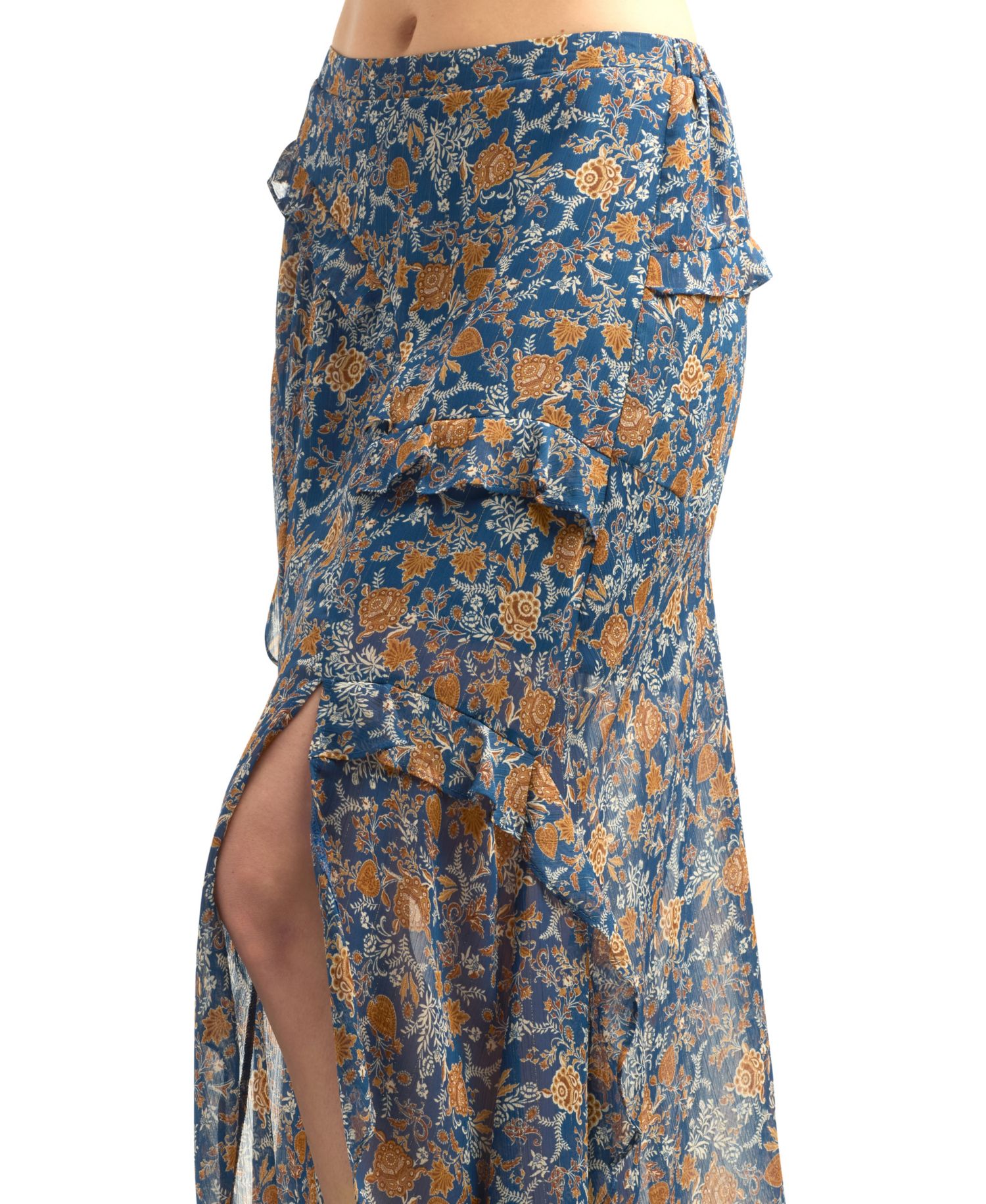 Juniors' Printed A-Line Skirt