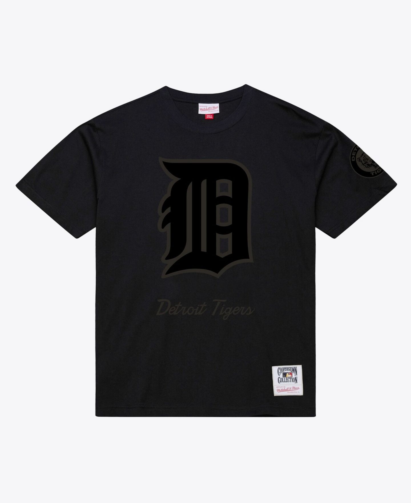 Мужская футболка Mitchell & Ness Black Detroit Tigers Cooperstown Collection Phantom — фото 1
