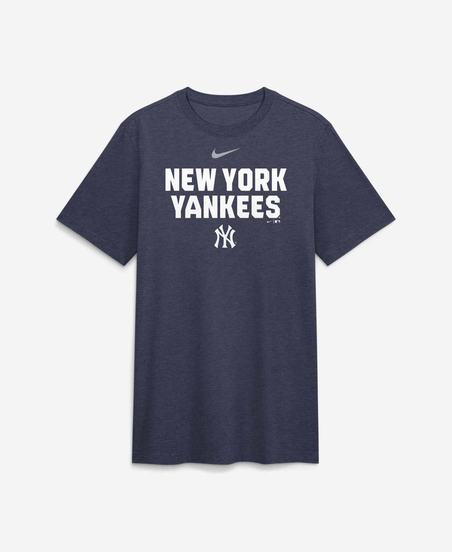 Мужская футболка Nike Heather Navy New York Yankees Stacked Tri-Blend — фото 4