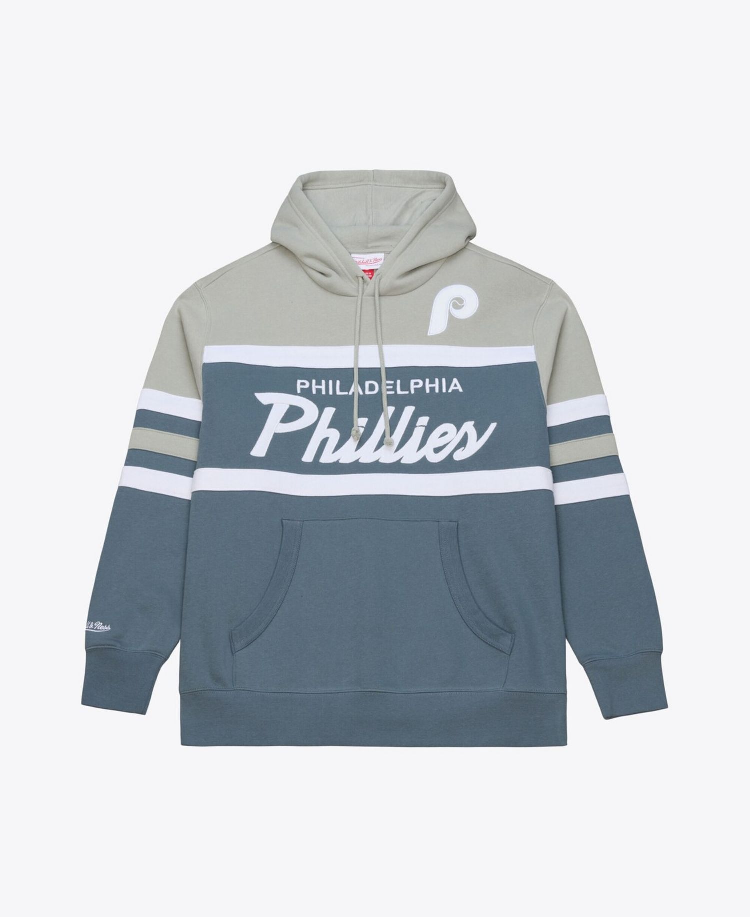 Men's Gray Philadelphia Phillies Cooperstown Collection Thunderstorm Head Coach Hoodie
