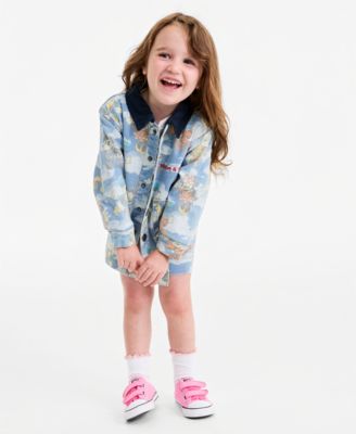 Toddler & Little Girls' 2T-7 Mickey & Friends Parade Balloon Printed Denim Jacket
