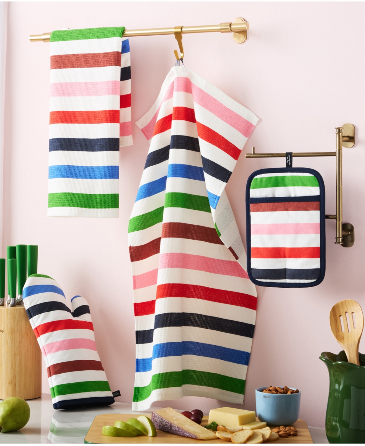 kate spade new york Adventure Stripe 4-Pack Kitchen Towels
