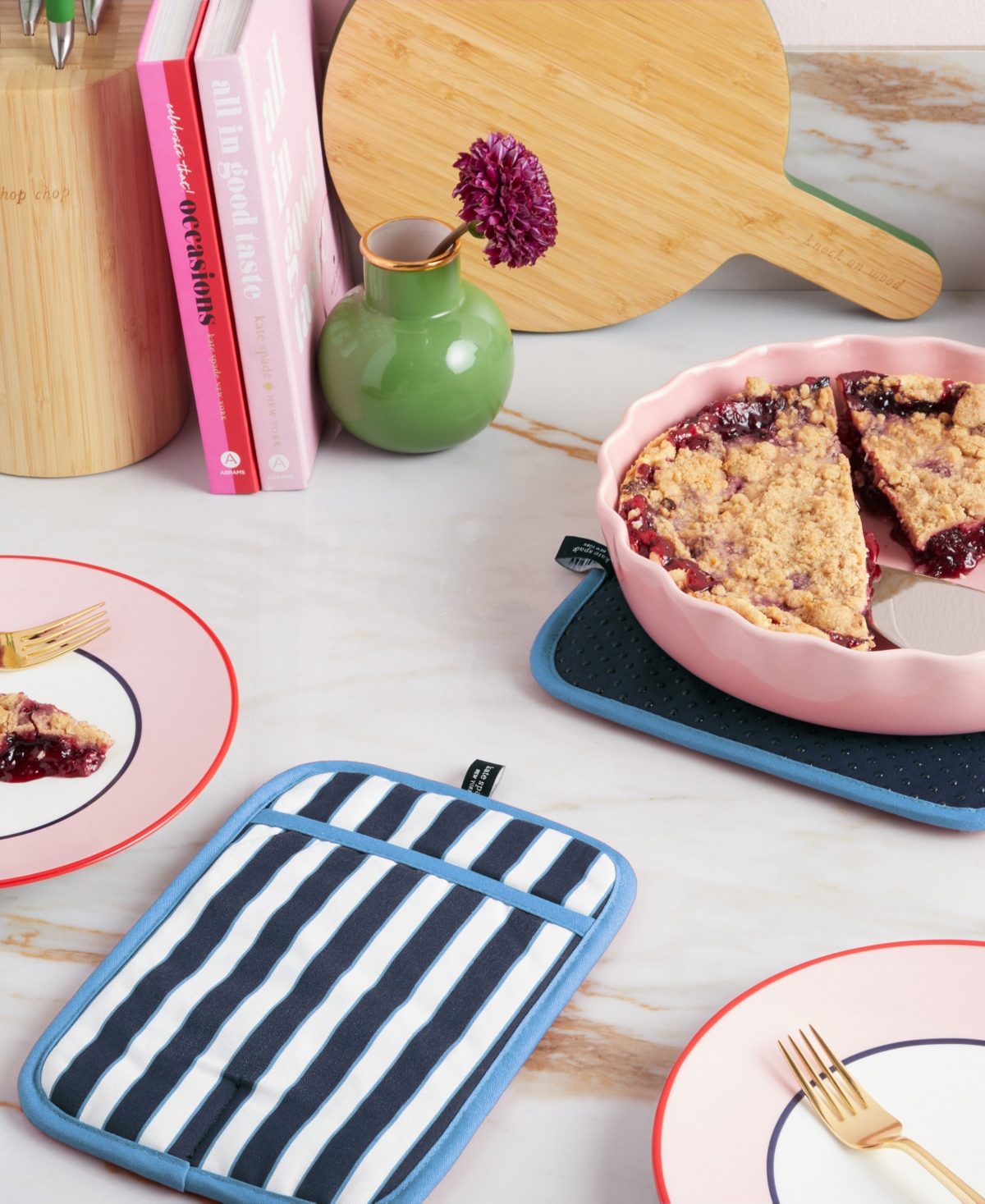 kate spade new york Botanical Stripe 2-Pack Pot Holder