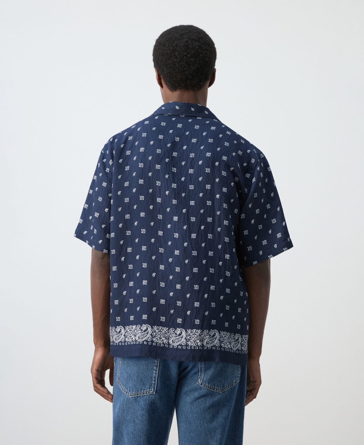 Mango Men's Printed Fluid Regular-Fit Shirt