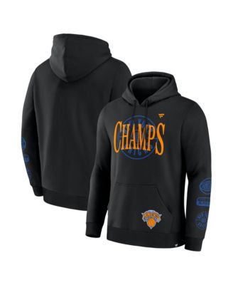 Men's Black New York Knicks 2026 NBA Champions Elevated Legacy 2-Hit Pullover Hoodie