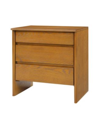 Robert 24.25''W Mid-century Modern 3 Soft-Close Drawers End Table with Built-In Outlets