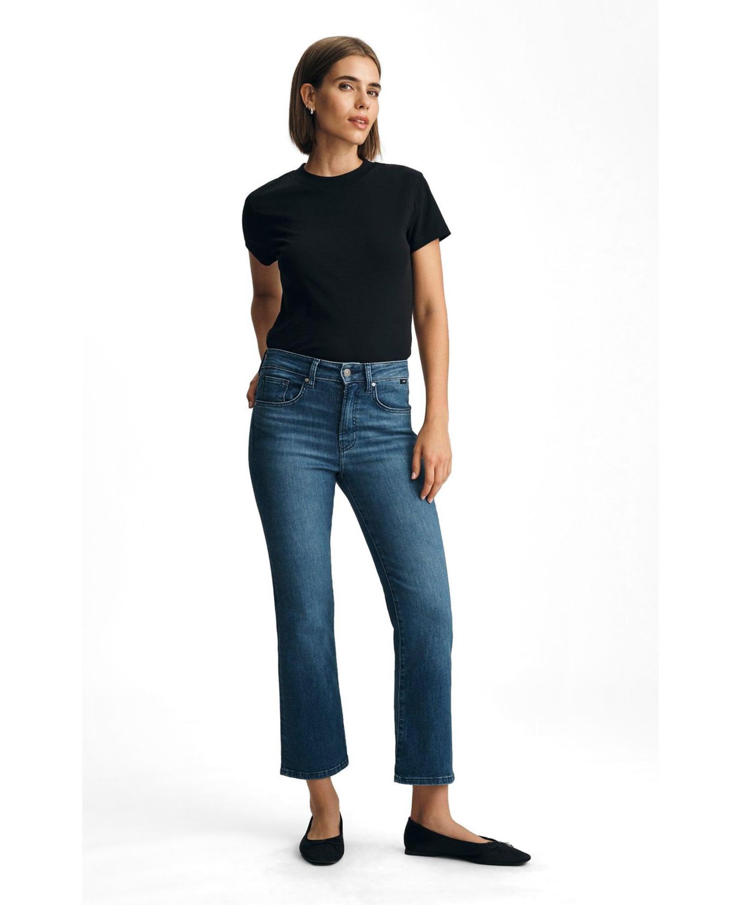 Women's Anika Mid Rise Cropped Flare Jeans
