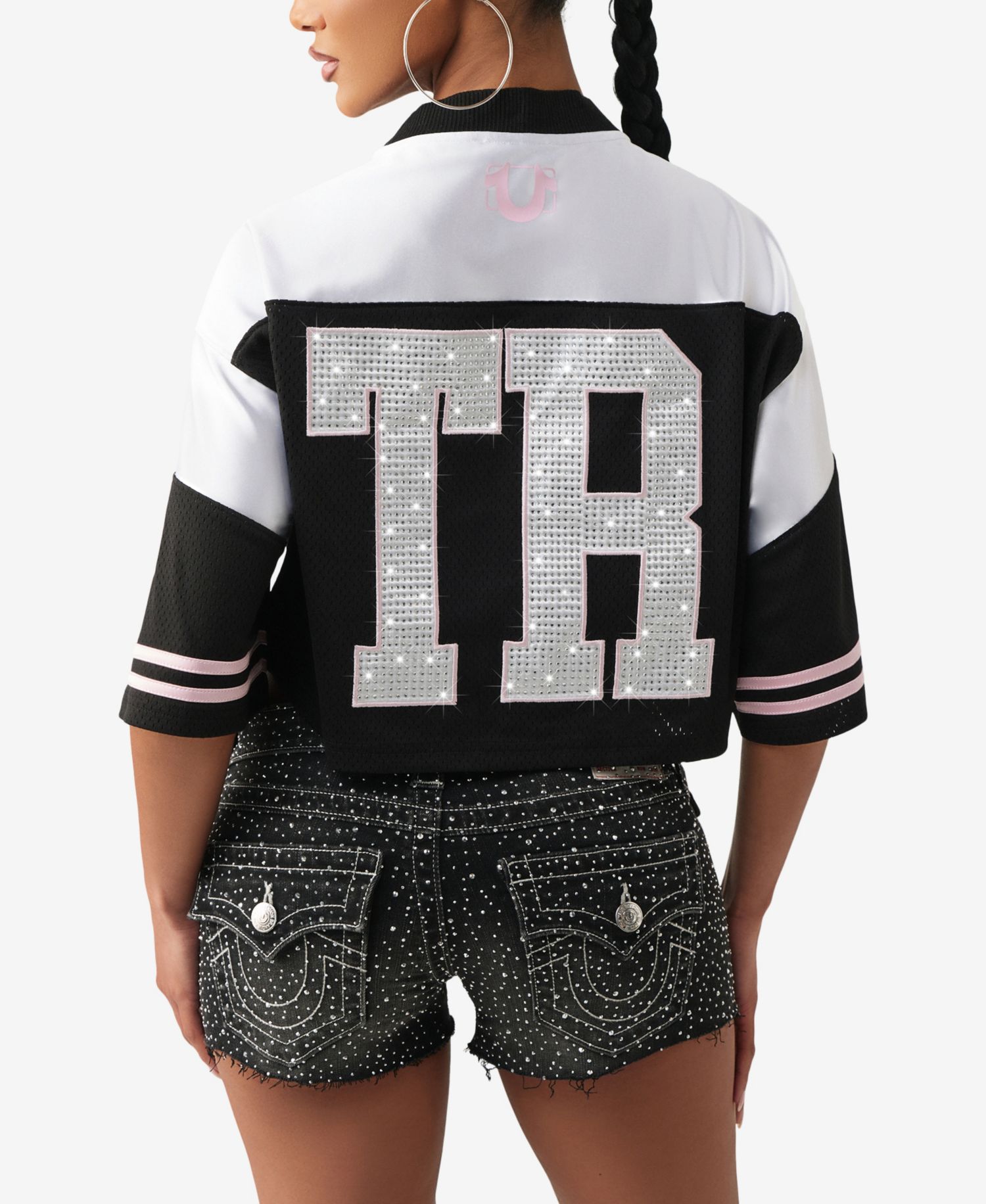Women's Crystal Sporty Jersey Shirt