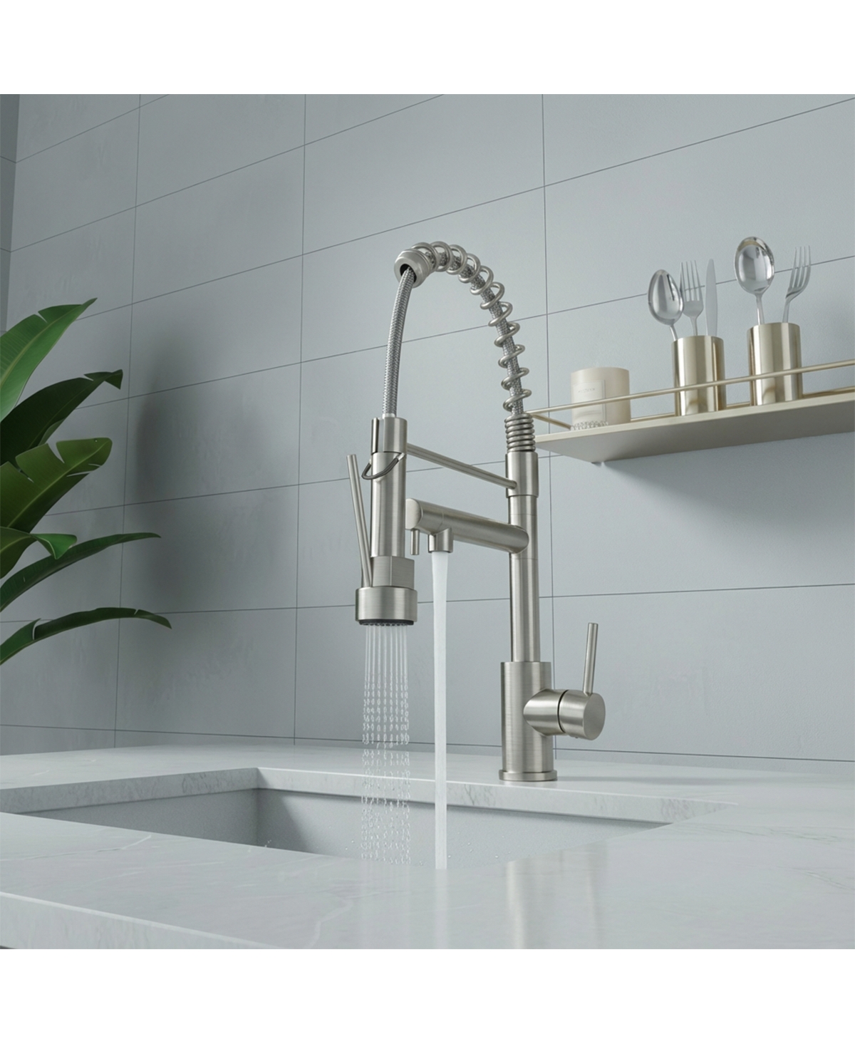 Phying Kitchen Faucet with Pull Down Sprayer