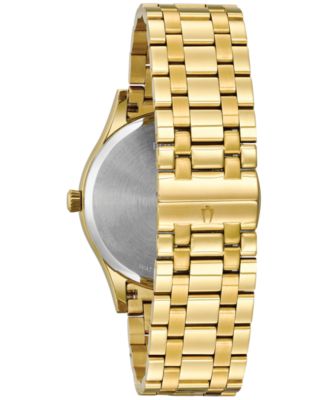 Men's Dress Diamond Accent Gold-Tone Stainless Steel Bracelet Watch 40mm 97D108