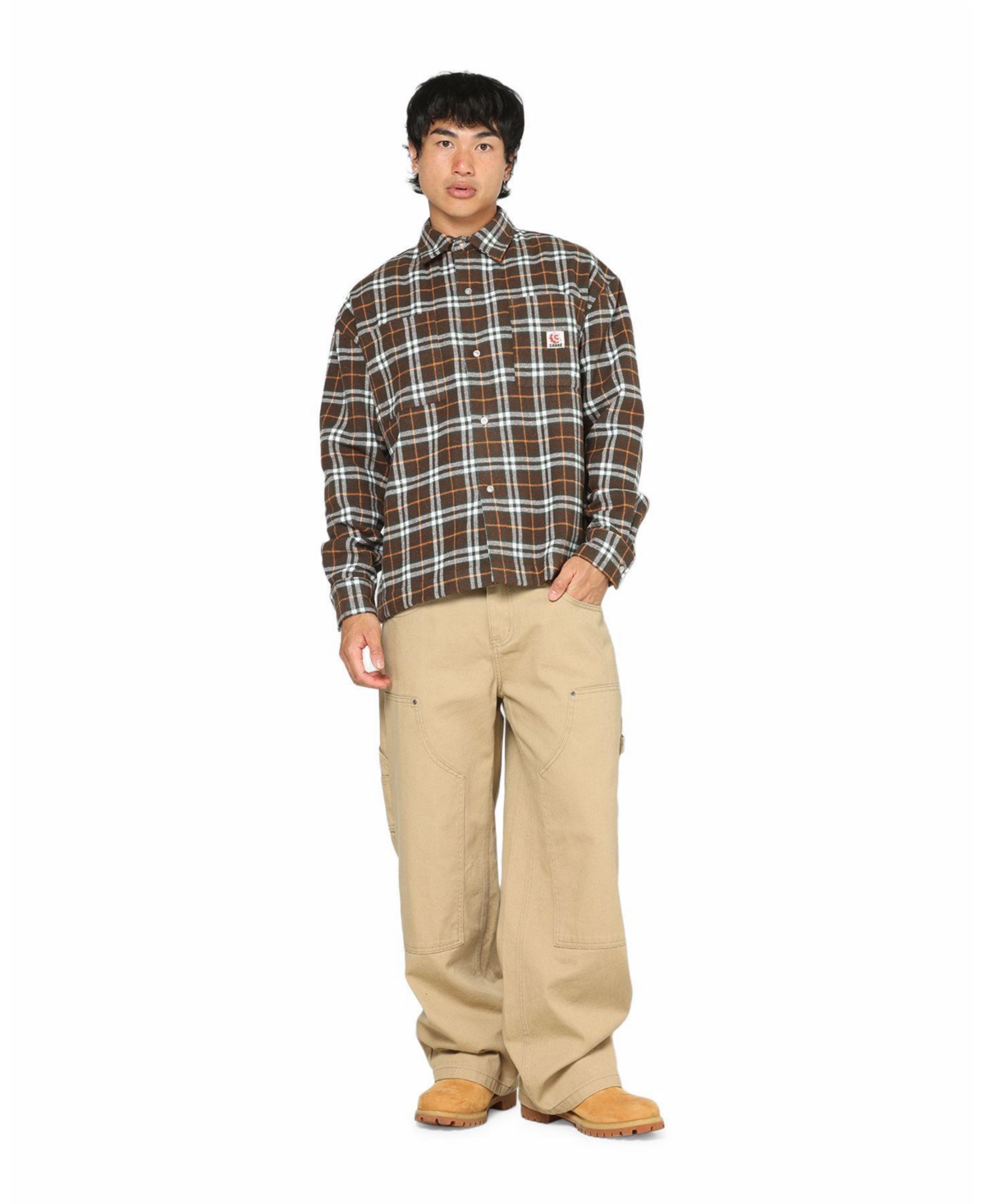 Carre Men's Workwear Long Sleeve Button Up Shirt