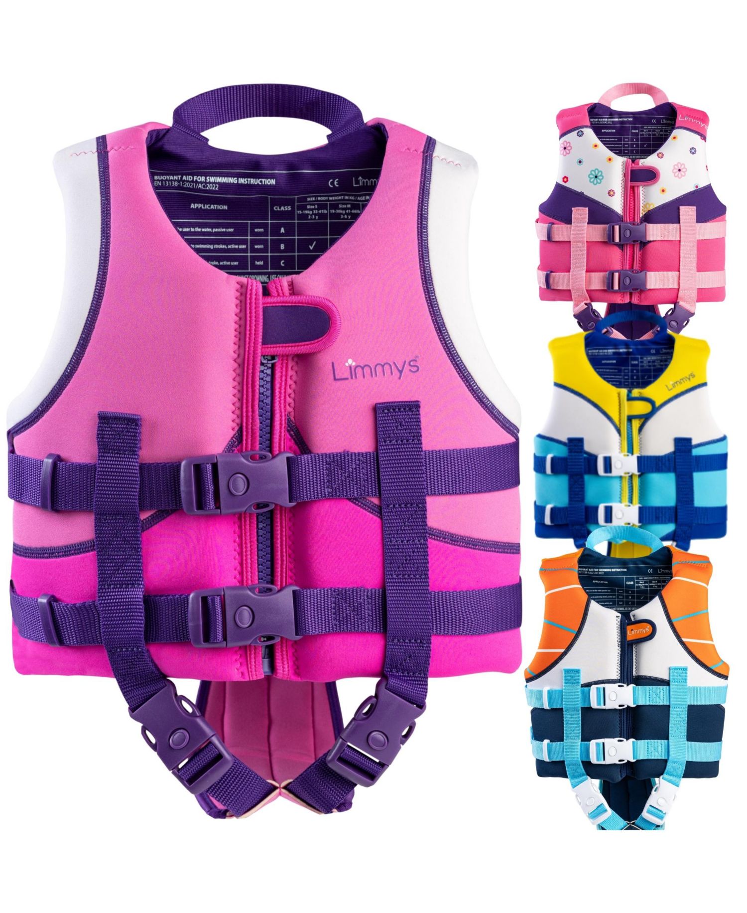 Swim Vest for Toddlers and Kids - CE-Certified Foam Panel Swimming Aid, Award-Winning Design, YKK Zip, Soft Neoprene Comfort