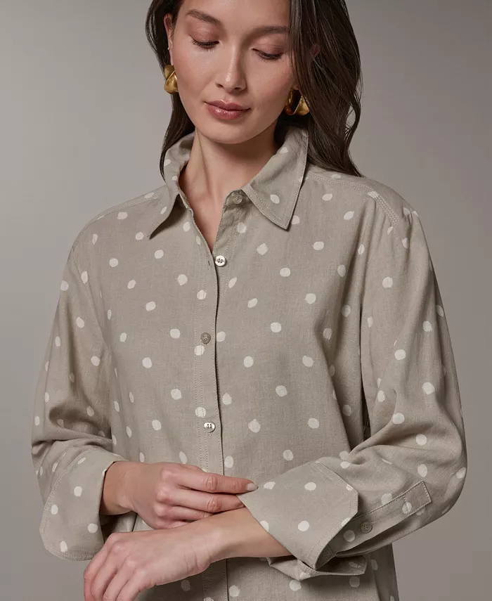 Women's Long-Sleeve Button-Front Shirt - thumbnail 4