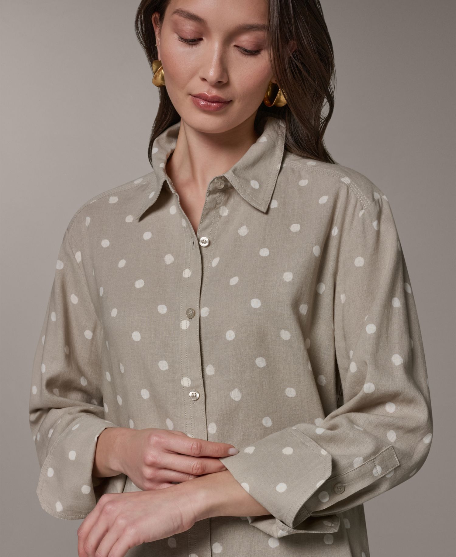 Women's Long-Sleeve Button-Front Shirt