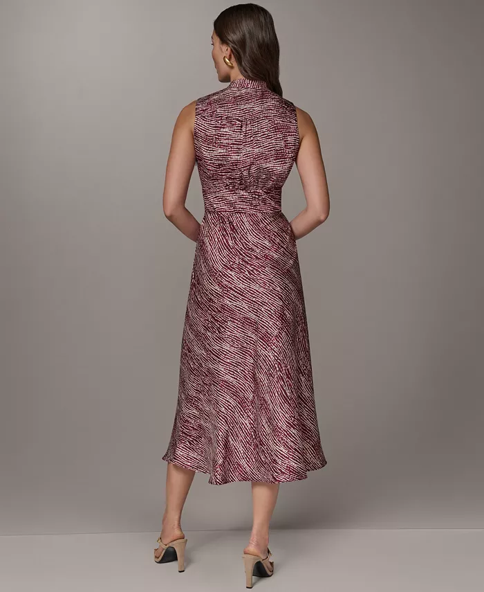 Women's Sleeveless Printed Midi Dress - thumbnail 5
