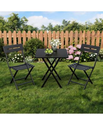 3-Piece Folding Bistro Set for Patio, Balcony or Garden – Space-Saving Outdoor Table and Chairs, Easy Setup