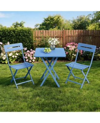 3-Piece Folding Bistro Set for Patio, Balcony or Garden – Space-Saving Outdoor Table and Chairs, Easy Setup
