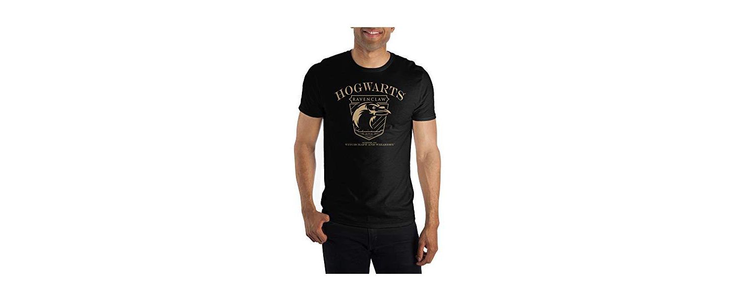 Big & Tall Ravenclaw Hogwarts House Black Short Sleeve Shirt-4XL