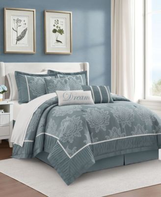 Therese Damask 15-Piece Comforter Set, King