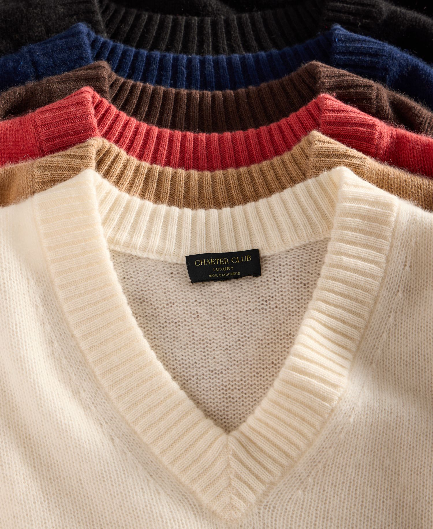 Petite 100% Cashmere V-Neck Relaxed Sweater