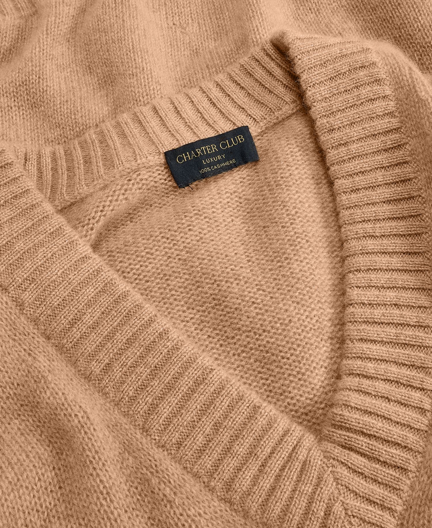 Petite 100% Cashmere V-Neck Relaxed Sweater