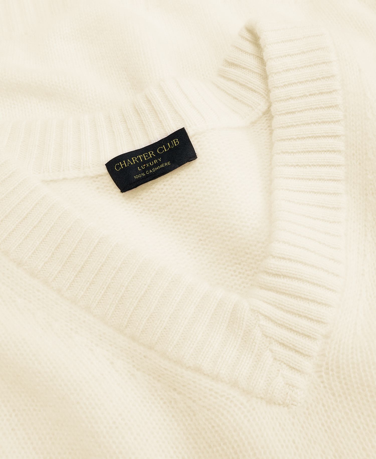 Petite 100% Cashmere V-Neck Relaxed Sweater