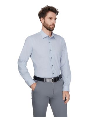 Men's Slim-Fit Spread Collar Dress Shirt