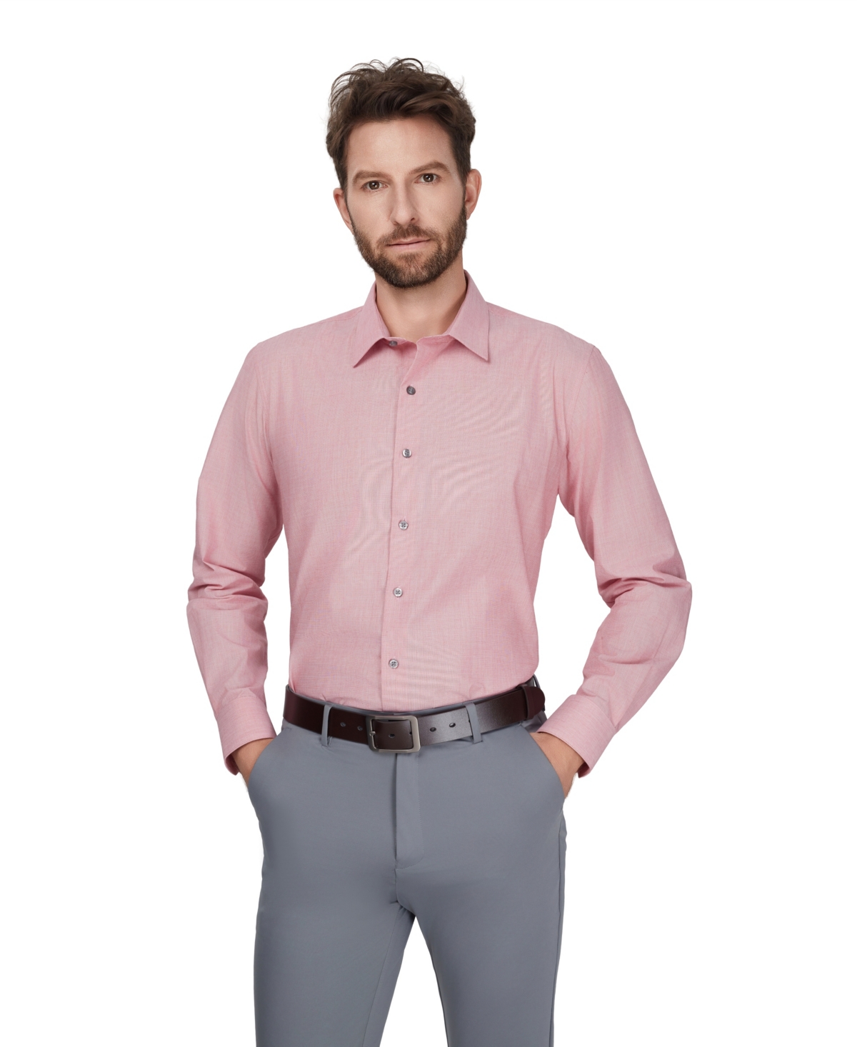 Alfani Men's Slim Fit Solid Dress Shirt, Macy's Exclusive
