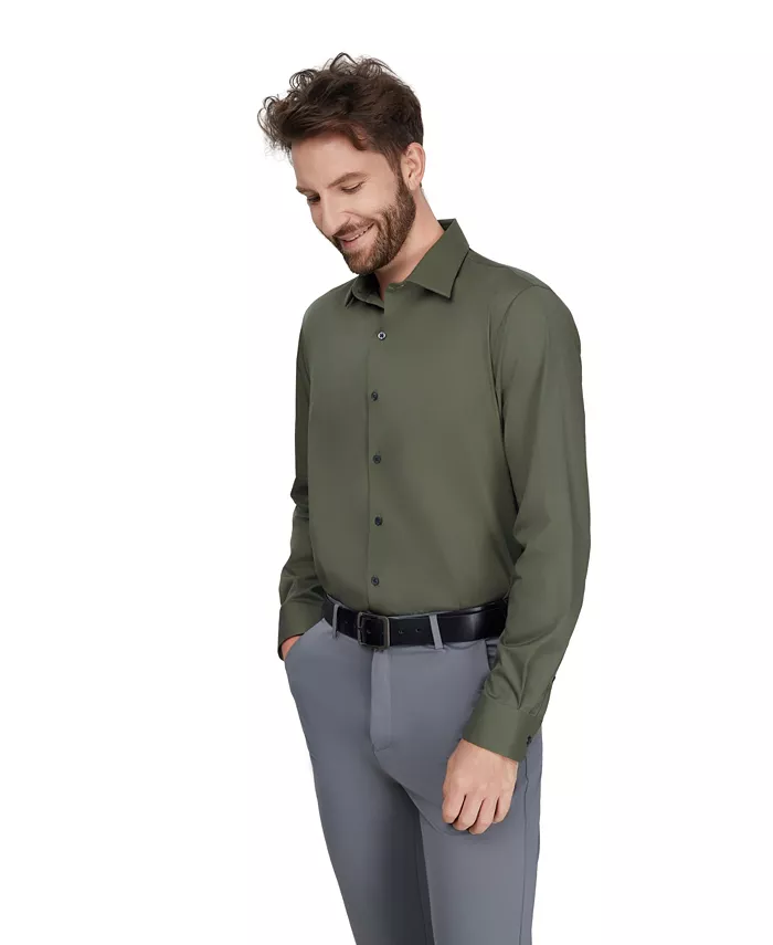Men's Regular-Fit Solid Dress Shirt - thumbnail 3