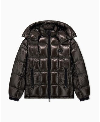 Men's Nylon Metallic Shine Down Hood with Jacket
