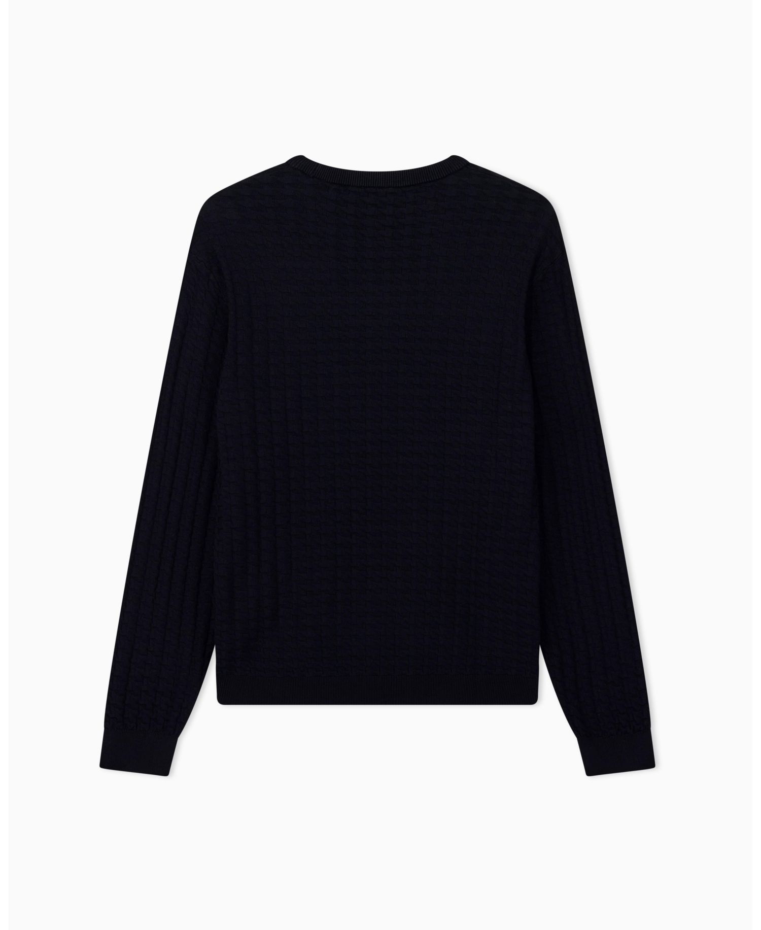 Men's Geometric Ribbed Viscose Crewneck Sweater