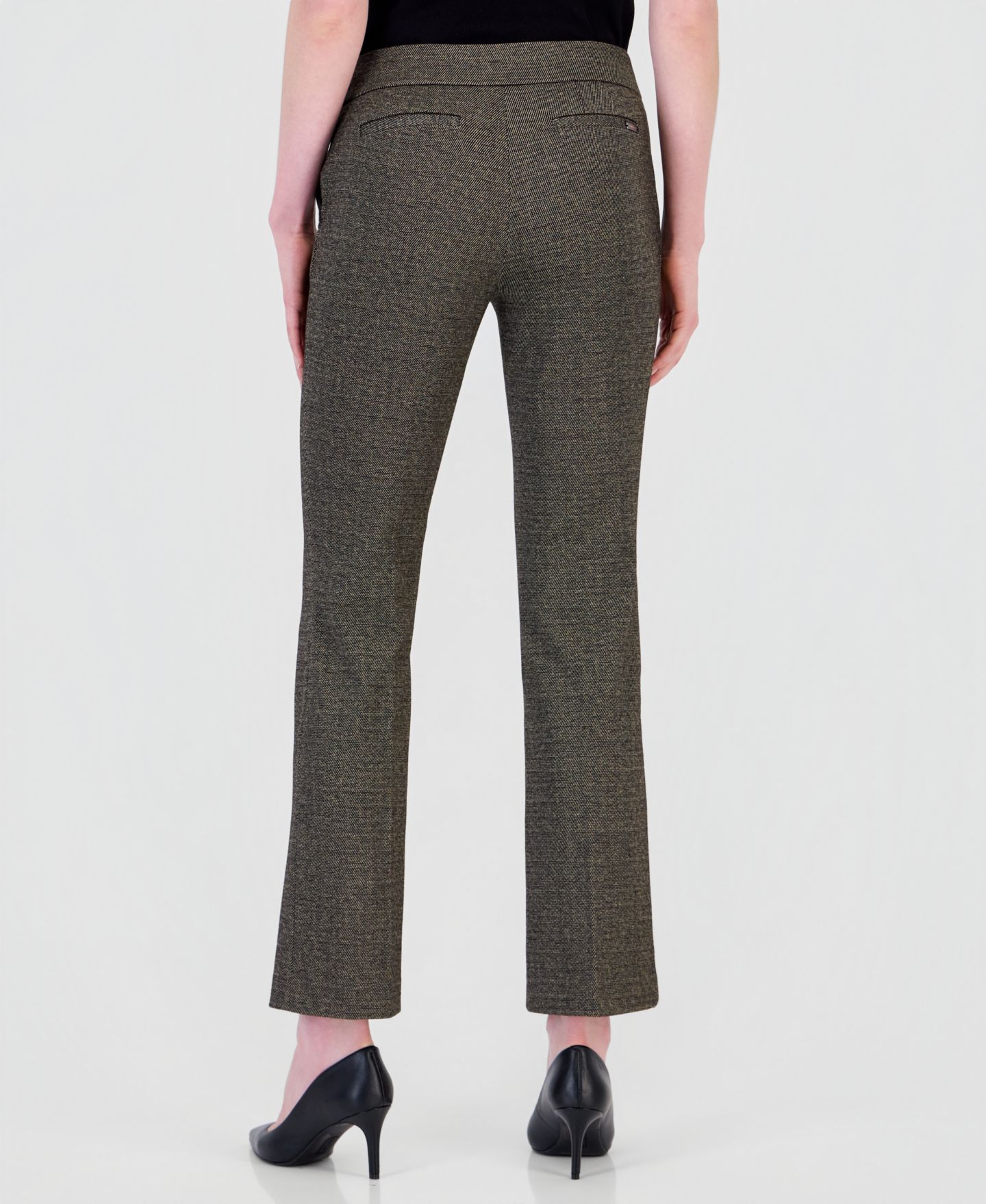 Женские брюки Anne Klein Pull-On Straight, цвет: Чёрный разноцветный — фото 3