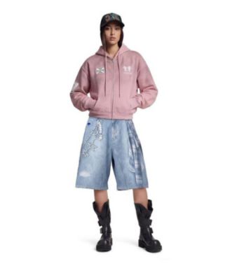 Women's Plaid Panel Chain Jorts