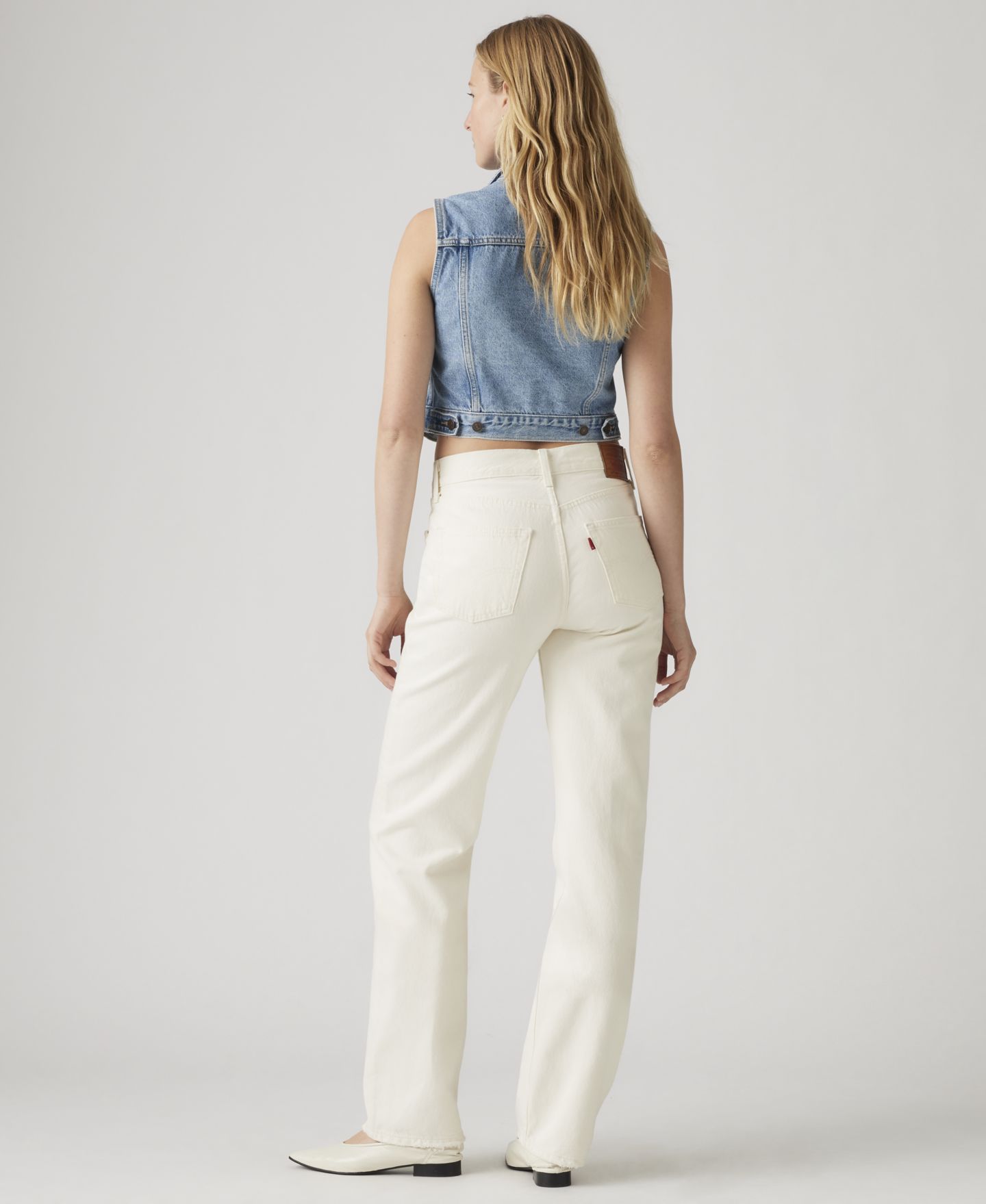 Женские джинсы Levi's Premium 501 90's Mid-Rise Straight-Fit Jeans 30", цвет: Экрю — фото 4
