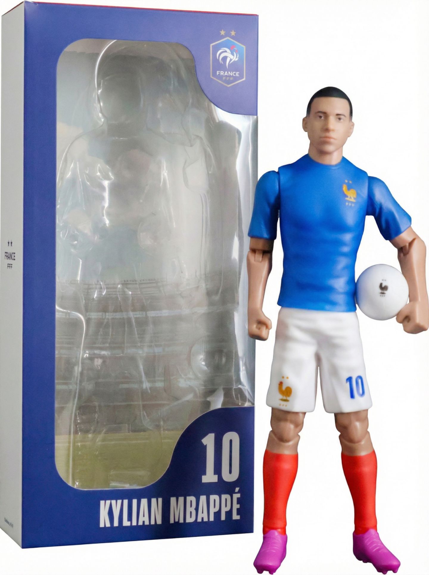 Детская фигурка Banbo Toys Sockers France National Kylian Mbappe 8" Collectible Soccer Action Figure, цвет: Разноцветный — фото 1