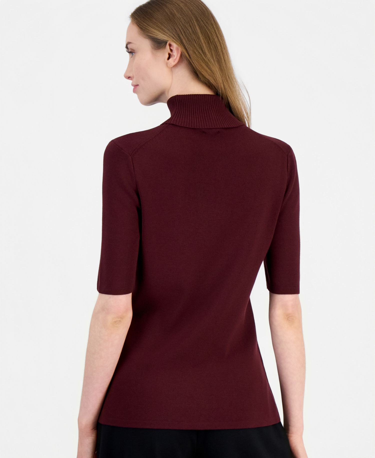 Women's Half-Sleeve Turtleneck Sweater