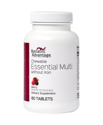 Chewable Essential Multivitamin Without Iron - 200 DV of Key Nutrients - Trace Mineral Support - Multivitamins for - 60 Count