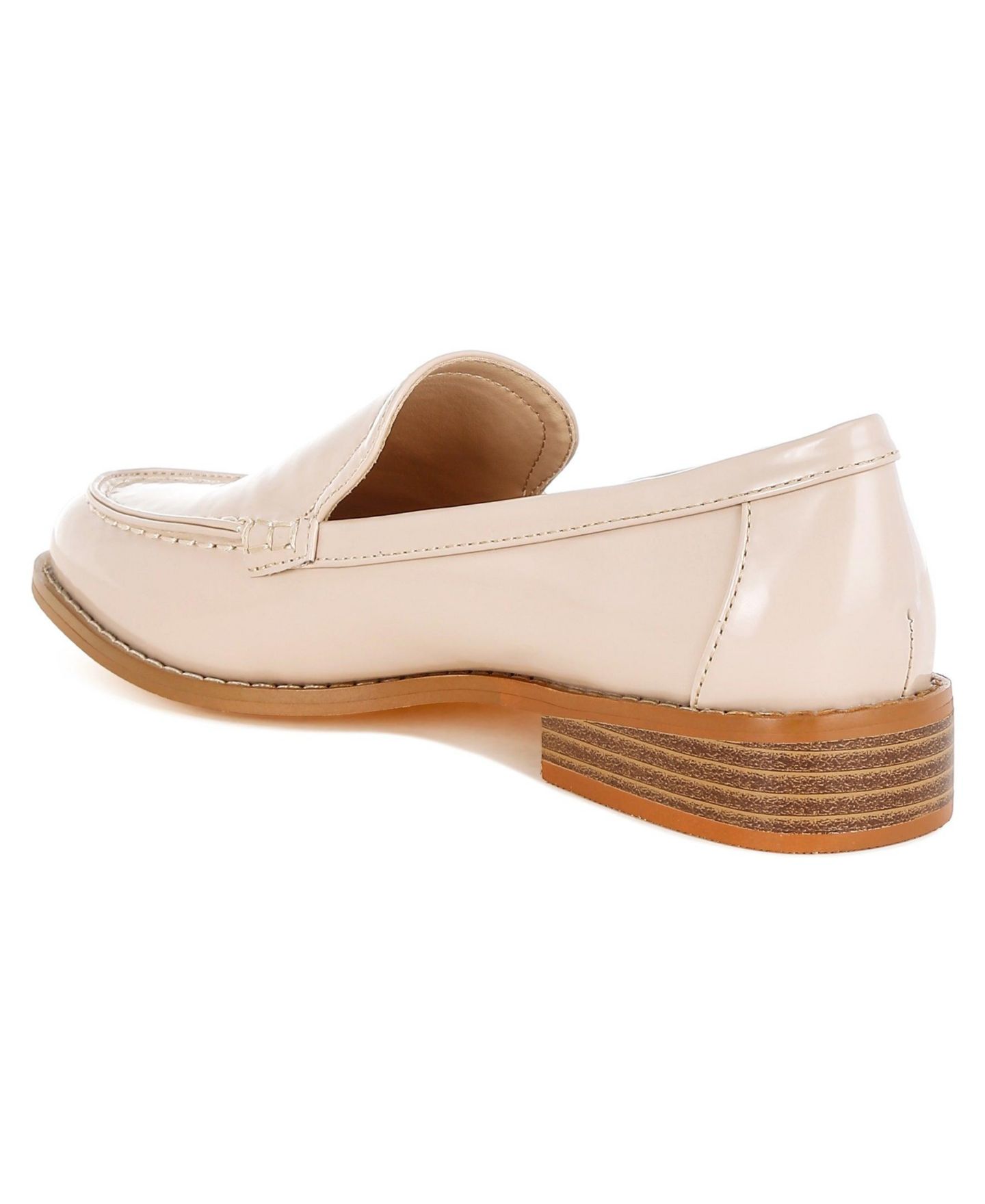 Женские туфли Rag & Co Corleone Pleather Stacked Heel, цвет: Бежевый — фото 8