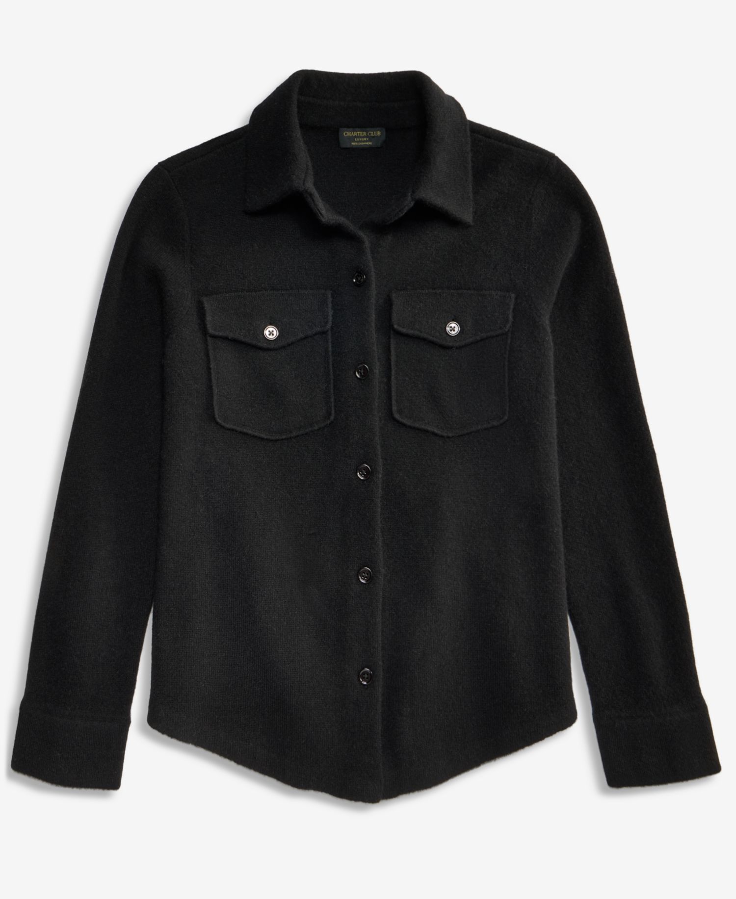Women's 100% Cashmere Collared Shacket