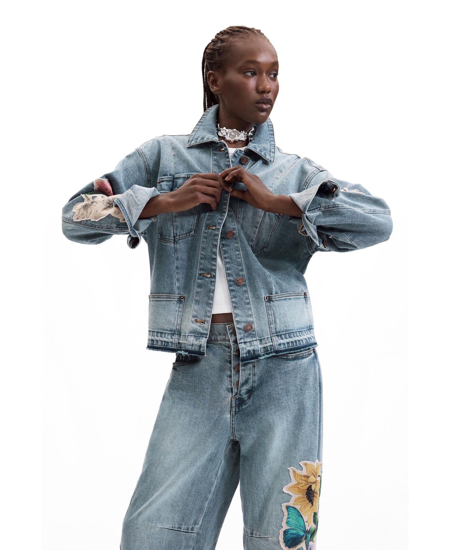 Women's Embroidered denim jacket