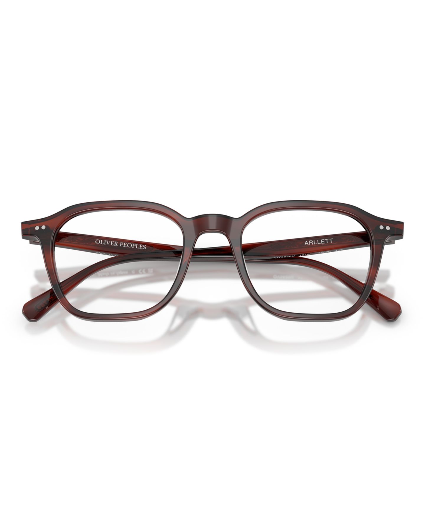 Очки Oliver Peoples Unisex Square Plastic OV5620U Arllett Eyeglasses, цвет: Черепаховый — фото 3