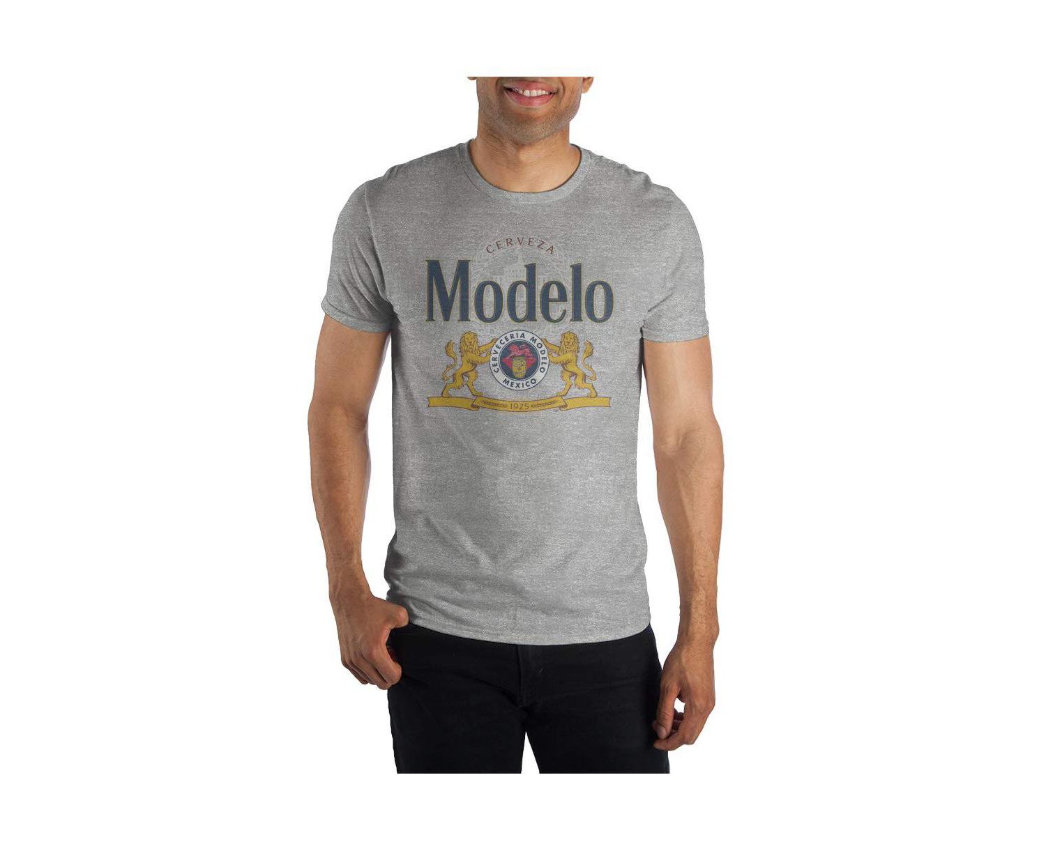 Men's Beer Logo Gray T-Shirt Tee