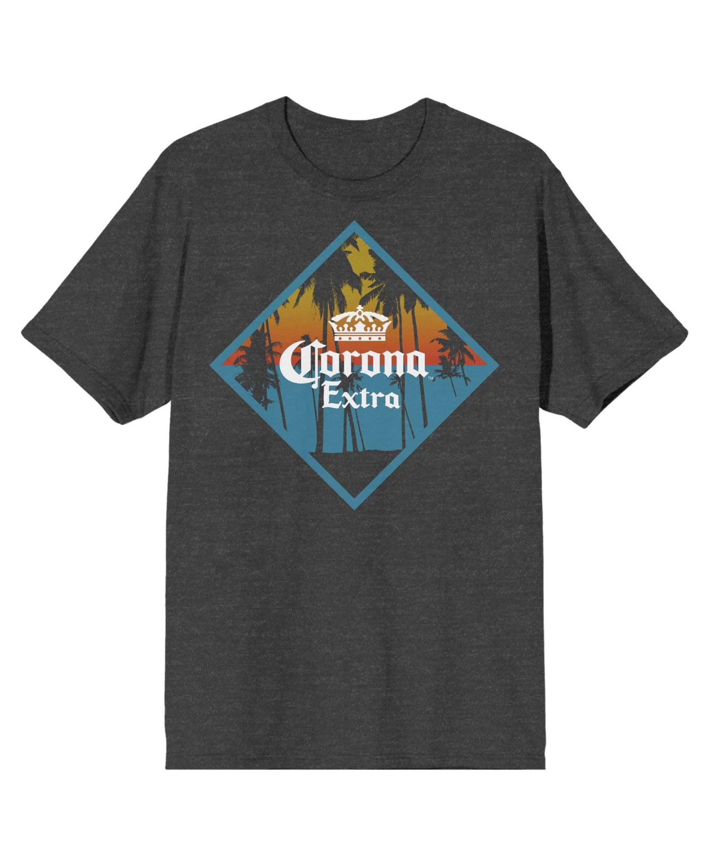 Мужская футболка Corona Extra Logo Charcoal Heather T-Shirt-Small, цвет: Угольный меланжевый — фото 8